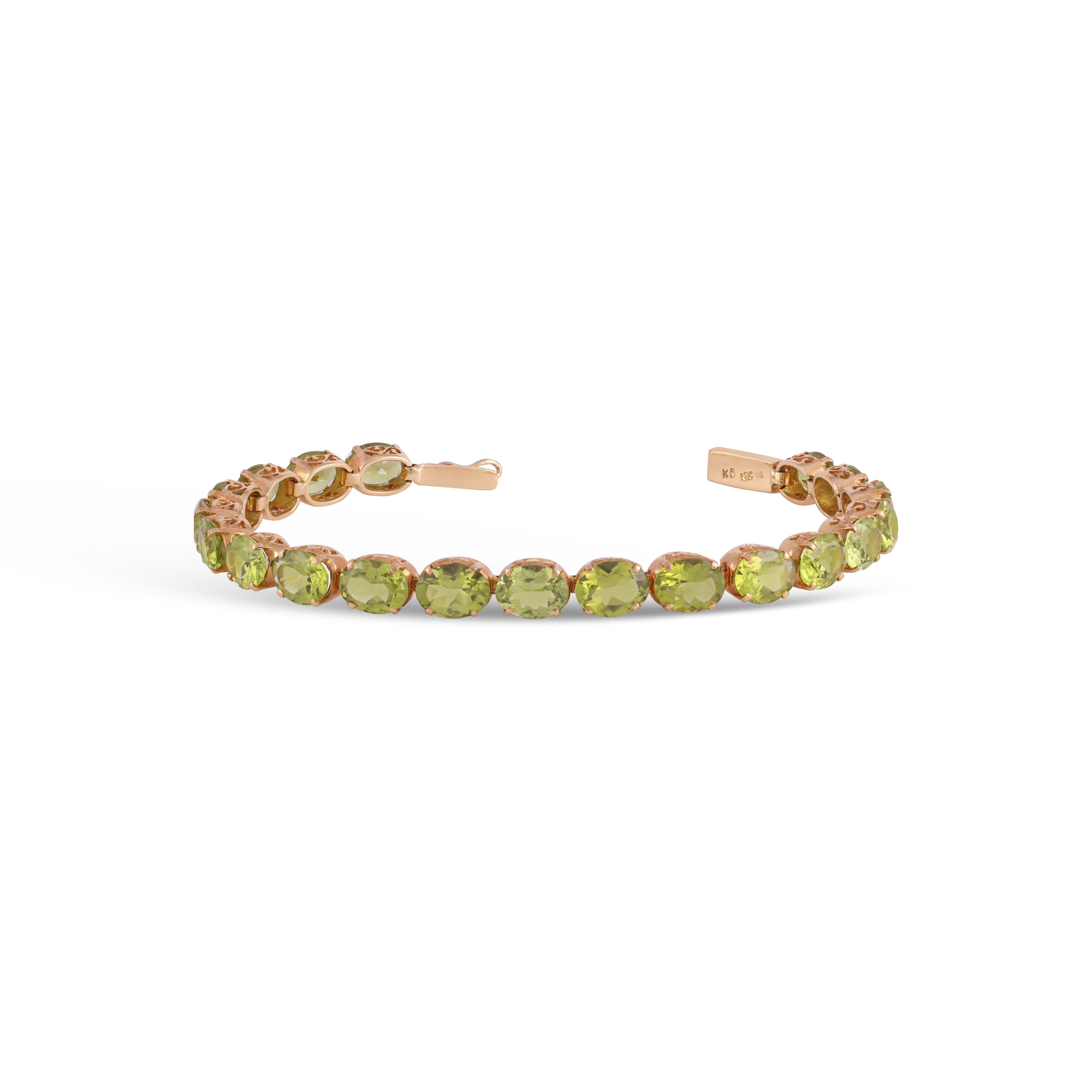 23.55 Carat Peridot Bracelet in 18k Gold

This magnificent Oval shape Peridot Bracelet is incredulous. The solitaire Oval-shaped Oval-cut Peridot are beautifully.


Details of the piece:
Peridot : 23.55 Carat
Gold:  18k gold

Size - 5.5
