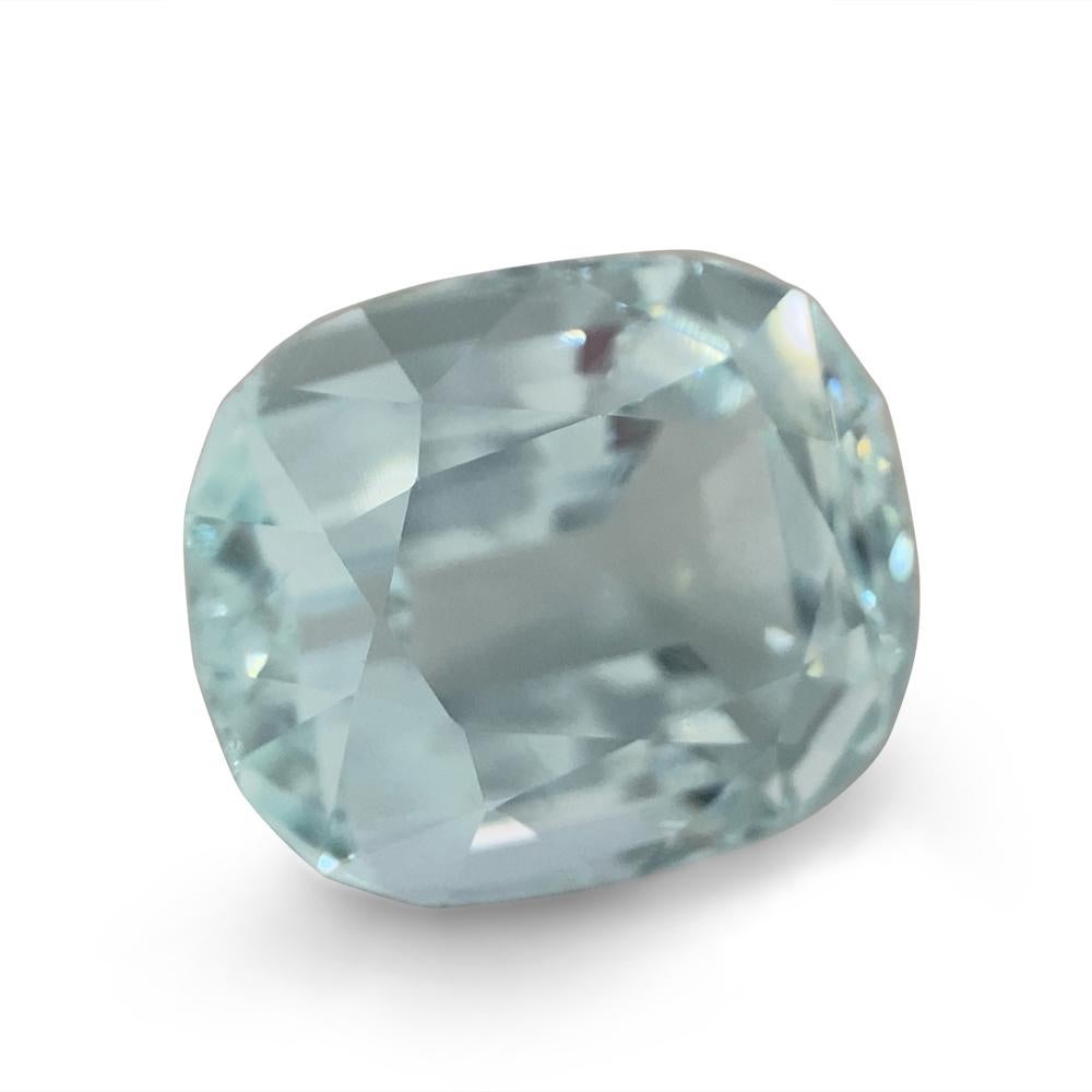 7.73ct Cushion Aquamarine In New Condition For Sale In Toronto, Ontario