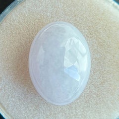7.73ct Light Violet IGI Certified Jadeite Jade ‘A’ Grade Oval Cabochon Blister