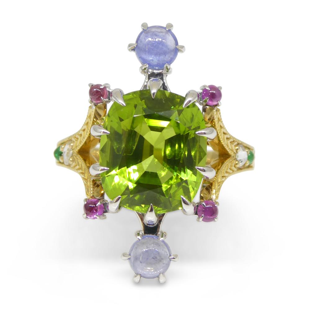 Gem Type: Peridot
Number of Stones: 1
Weight: 7.73 cts
Measurements: 12.83 x 10.93 x 7.42 mm
Shape: Rectangular Cushion
Cutting Style Crown: Modified Brilliant Cut
Cutting Style Pavilion: Step Cut
Transparency: Transparent
Clarity: Very Slightly