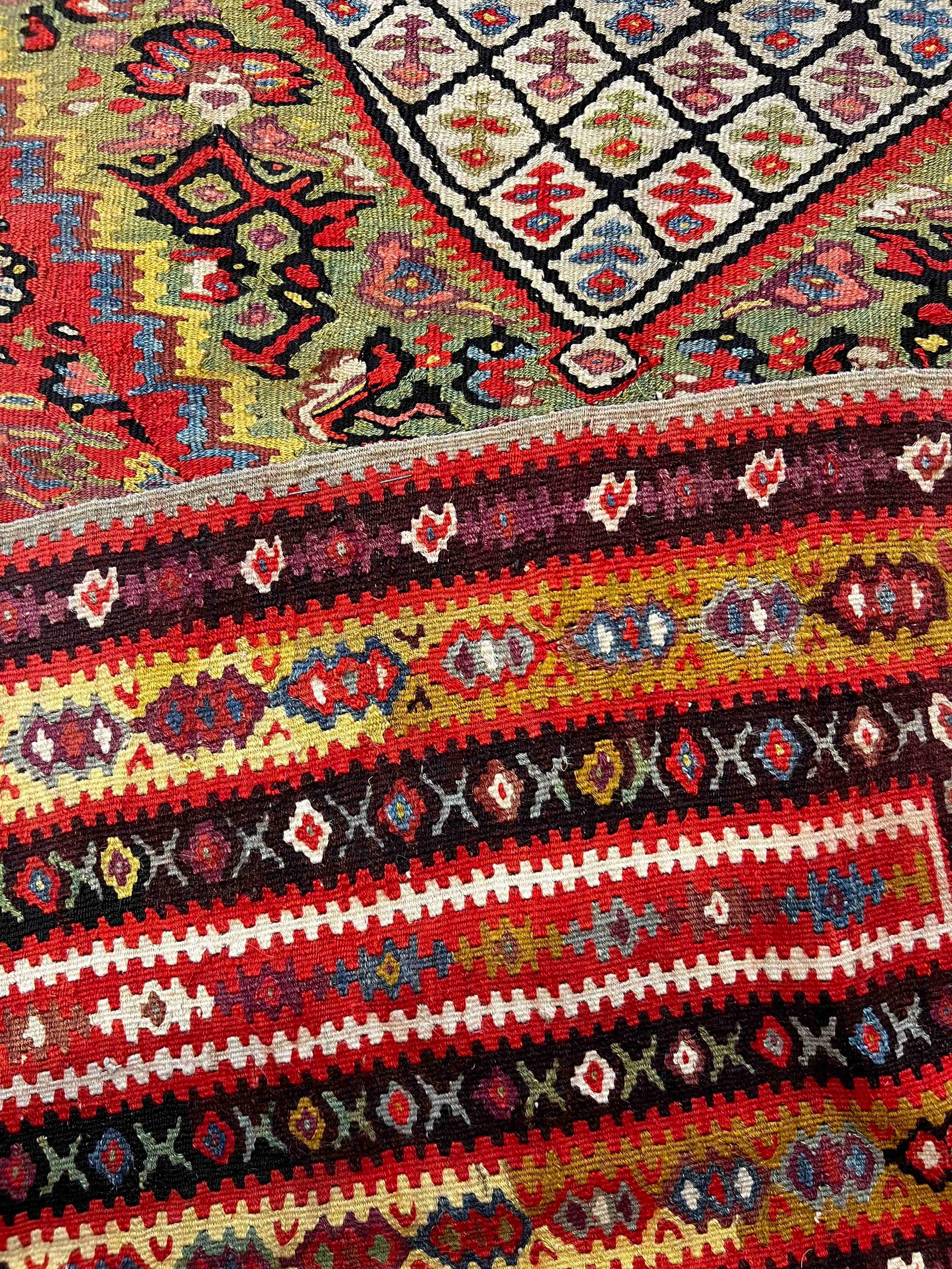 774 - Belle selle de kilim fine et de cheval, 'senneh' Excellent état - En vente à Paris, FR