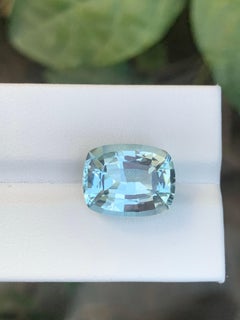 7,75 Karat natürlicher loser Aquamarin Kissenform Edelstein aus Nigeria