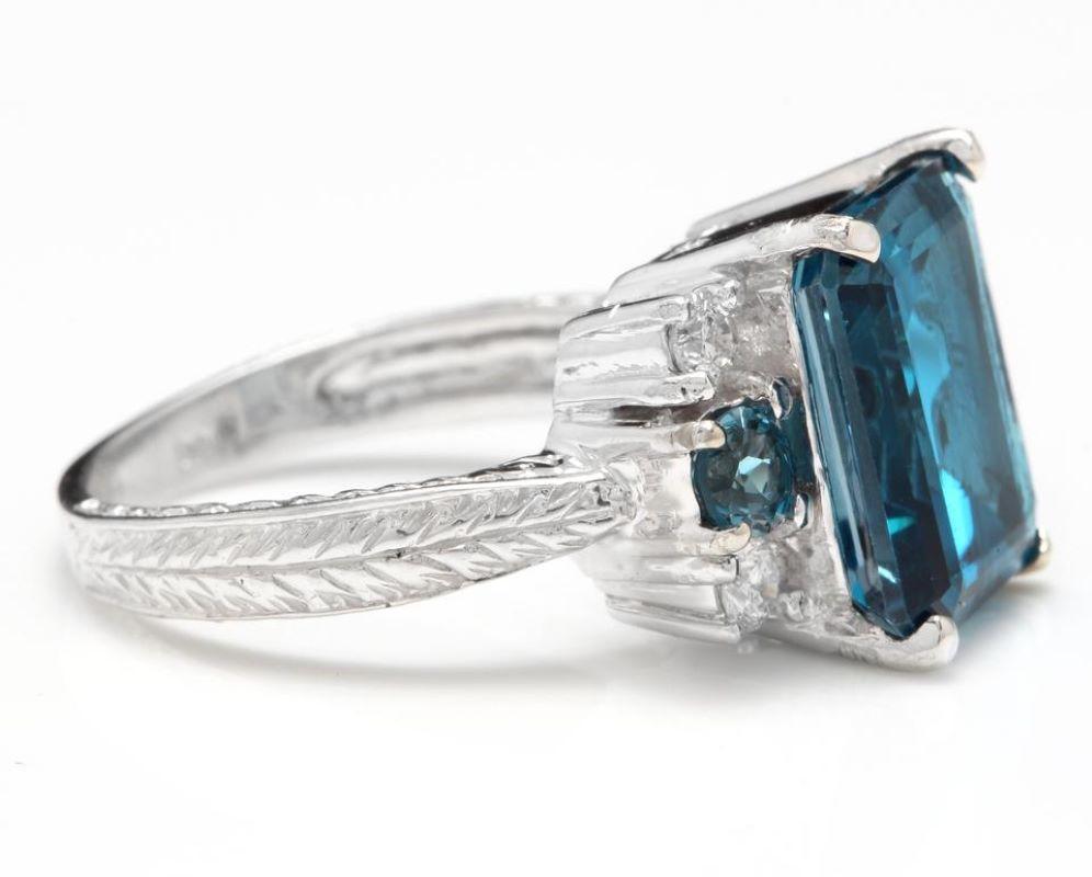 natural london blue topaz ring