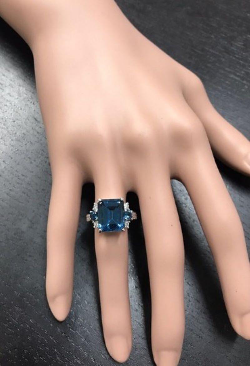 7 carat blue topaz ring