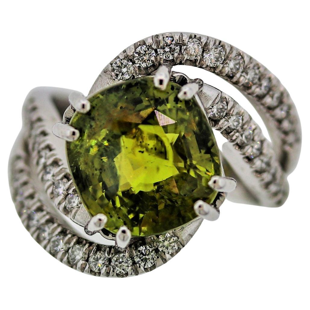 7.75ct Alexandrite Diamond Gold Ring, GIA Certified