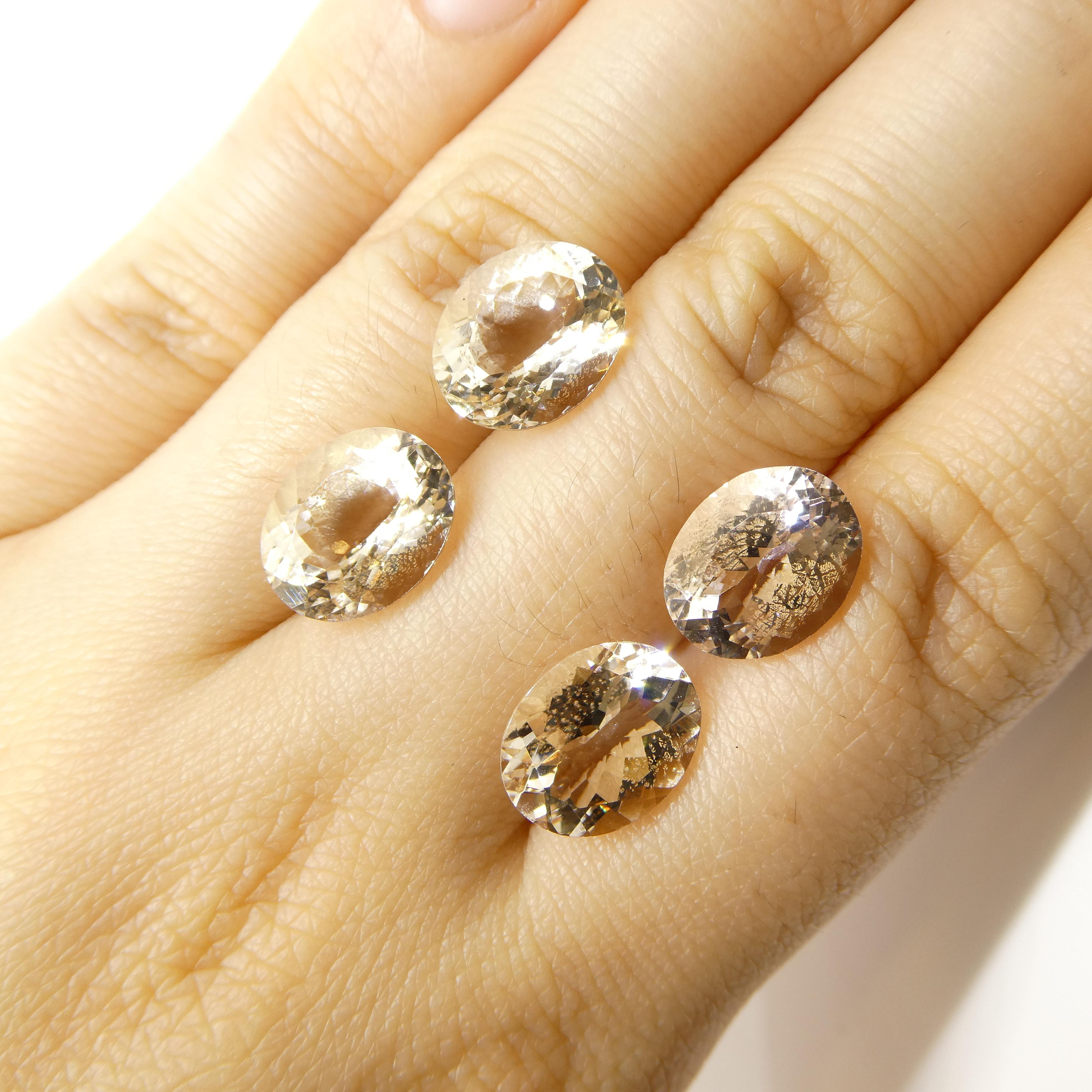 Coppia di Morganite a pera da 7.76 carati in vendita 11