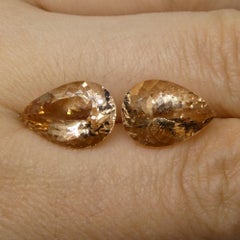 7.76 ct Birne Morganit Paar