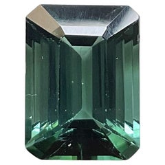 7,77 quilates Turmalina verde Octágono Piedra tallada de primera calidad Piedra preciosa natural