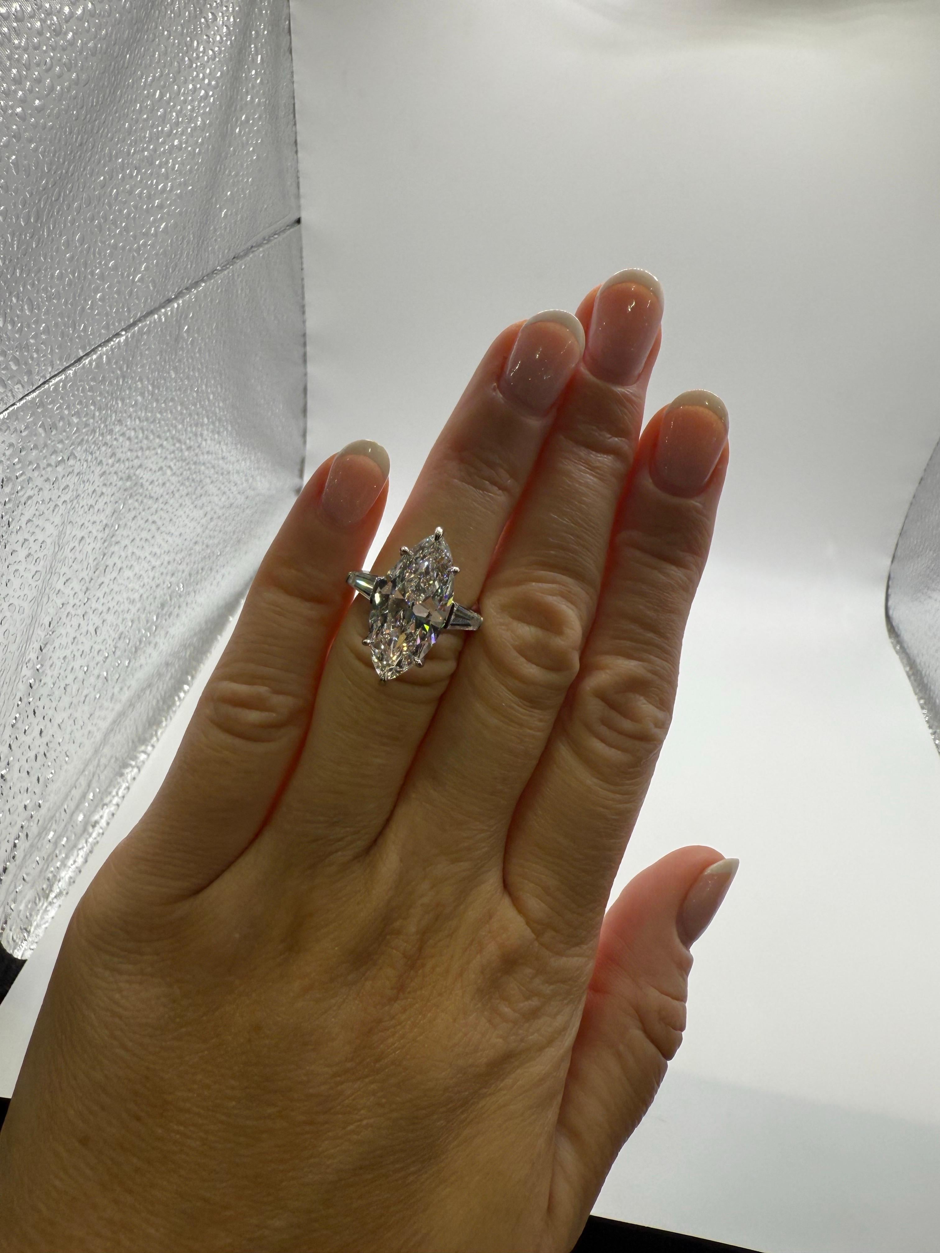 7,77ct GIA Marquise Diamantring 18KT Gold (Marquiseschliff) im Angebot