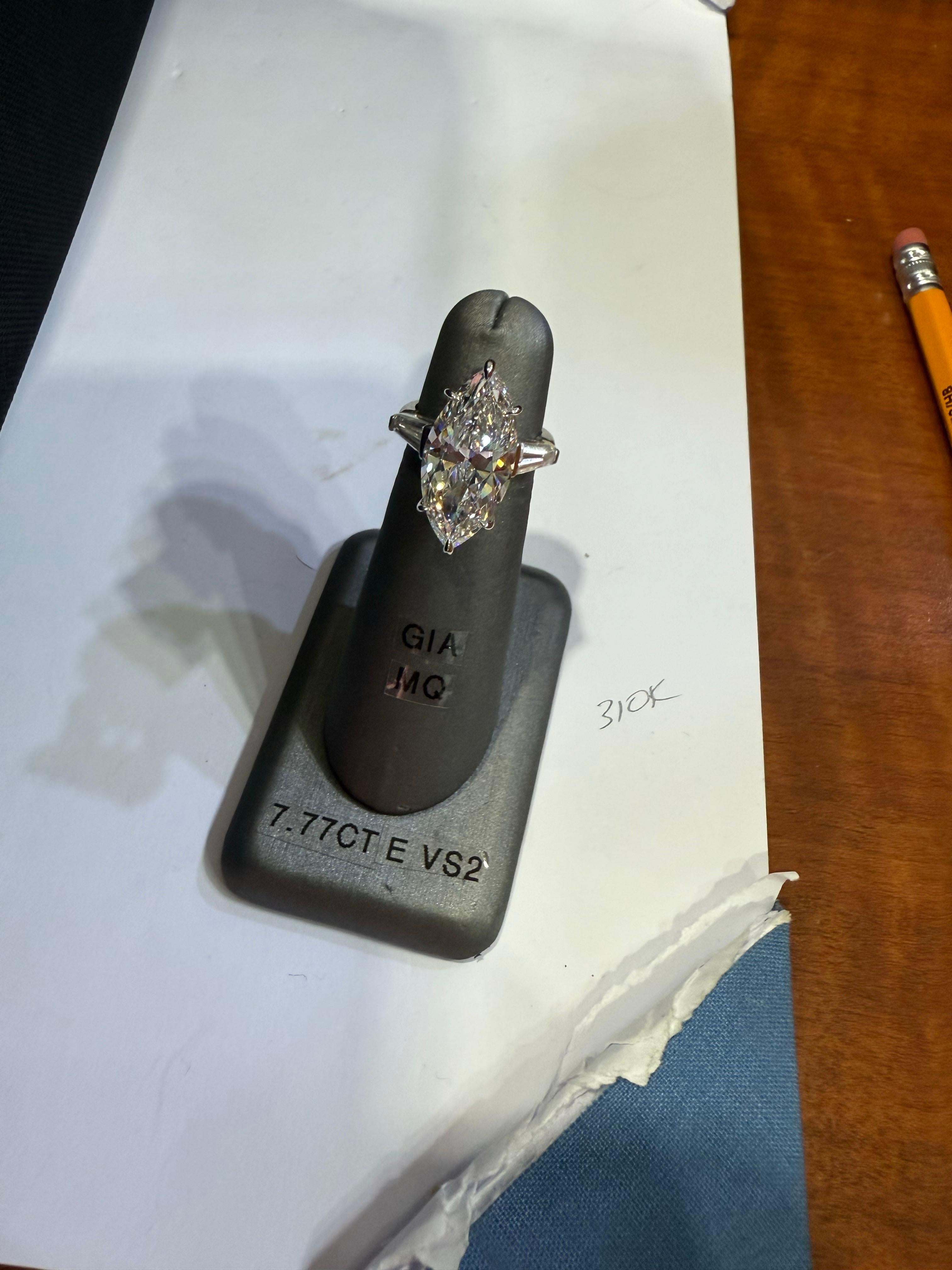 7,77ct GIA Marquise Diamantring 18KT Gold im Zustand „Neu“ im Angebot in Boca Raton, FL