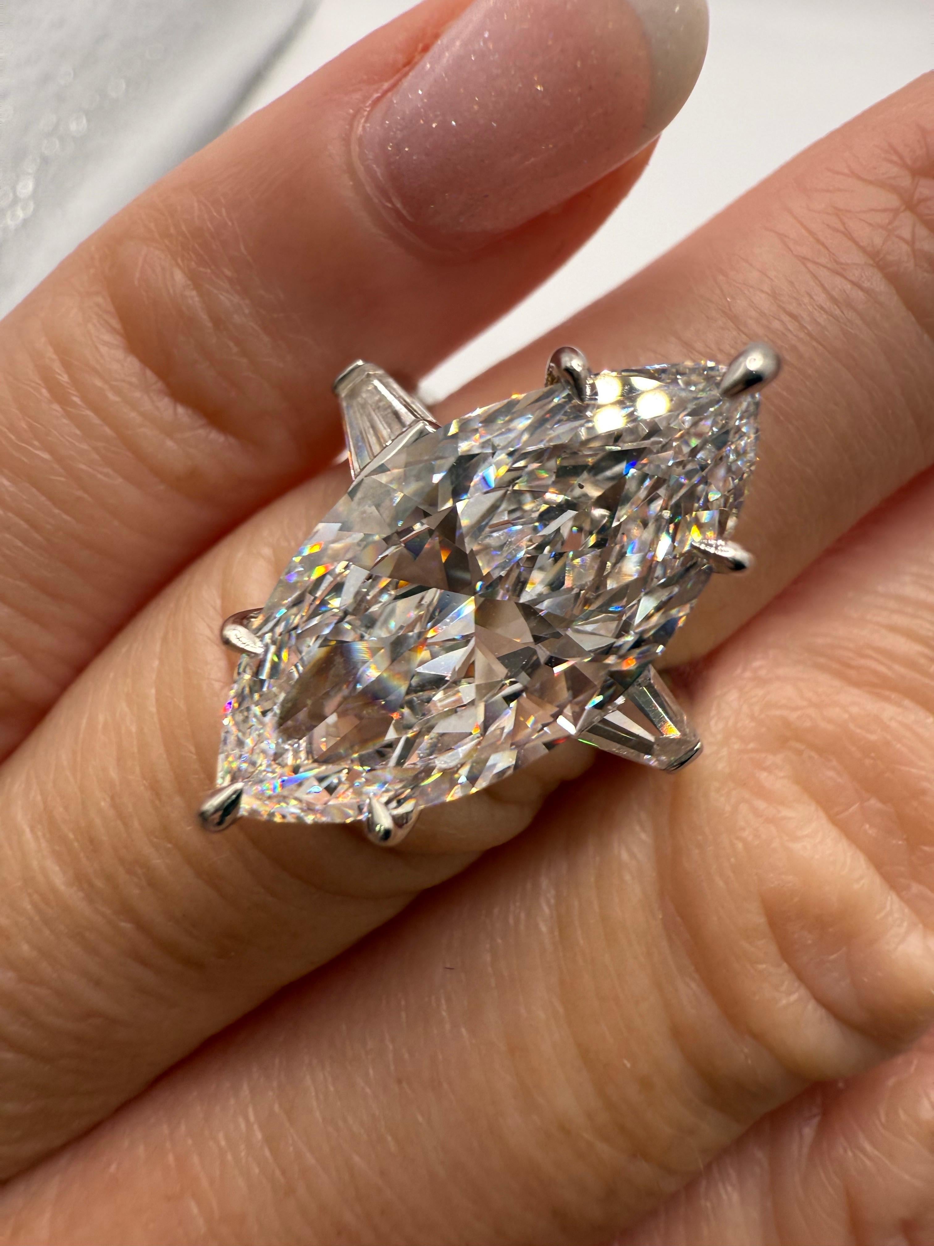 7,77ct GIA Marquise Diamantring 18KT Gold im Angebot 1