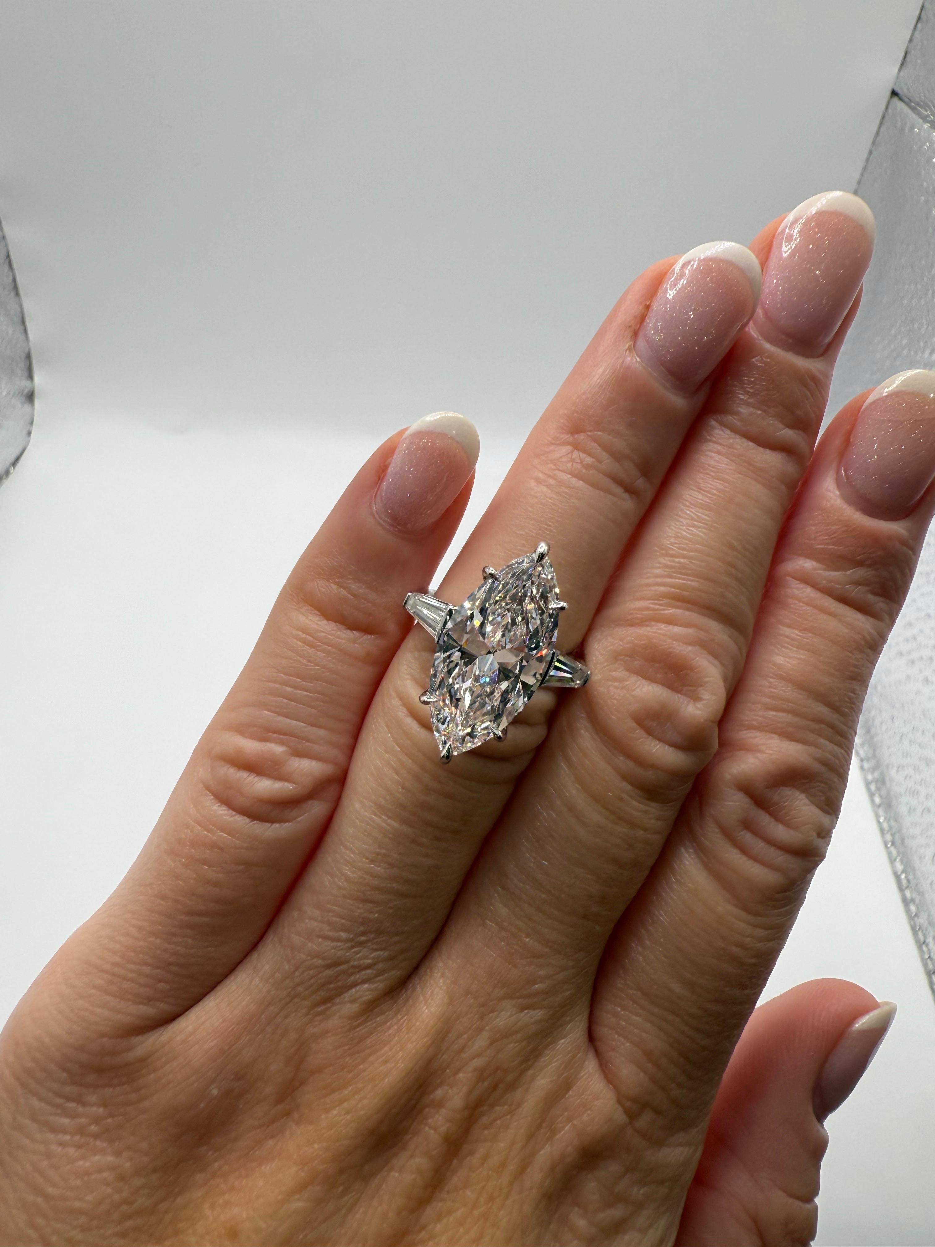 7,77ct GIA Marquise Diamantring 18KT Gold im Angebot 2