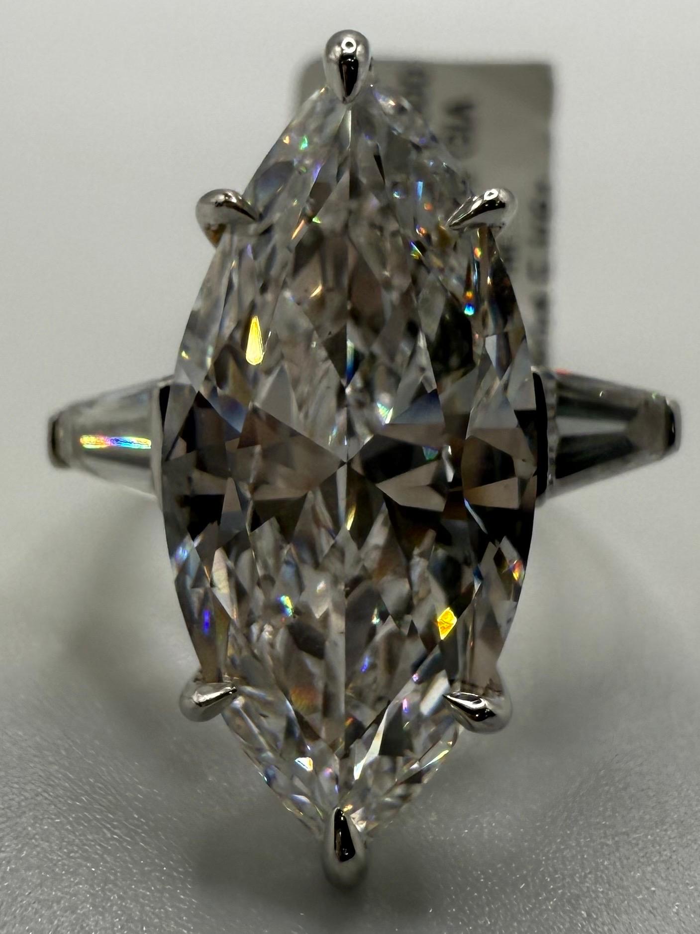 7,77ct GIA Marquise Diamantring 18KT Gold im Angebot 3