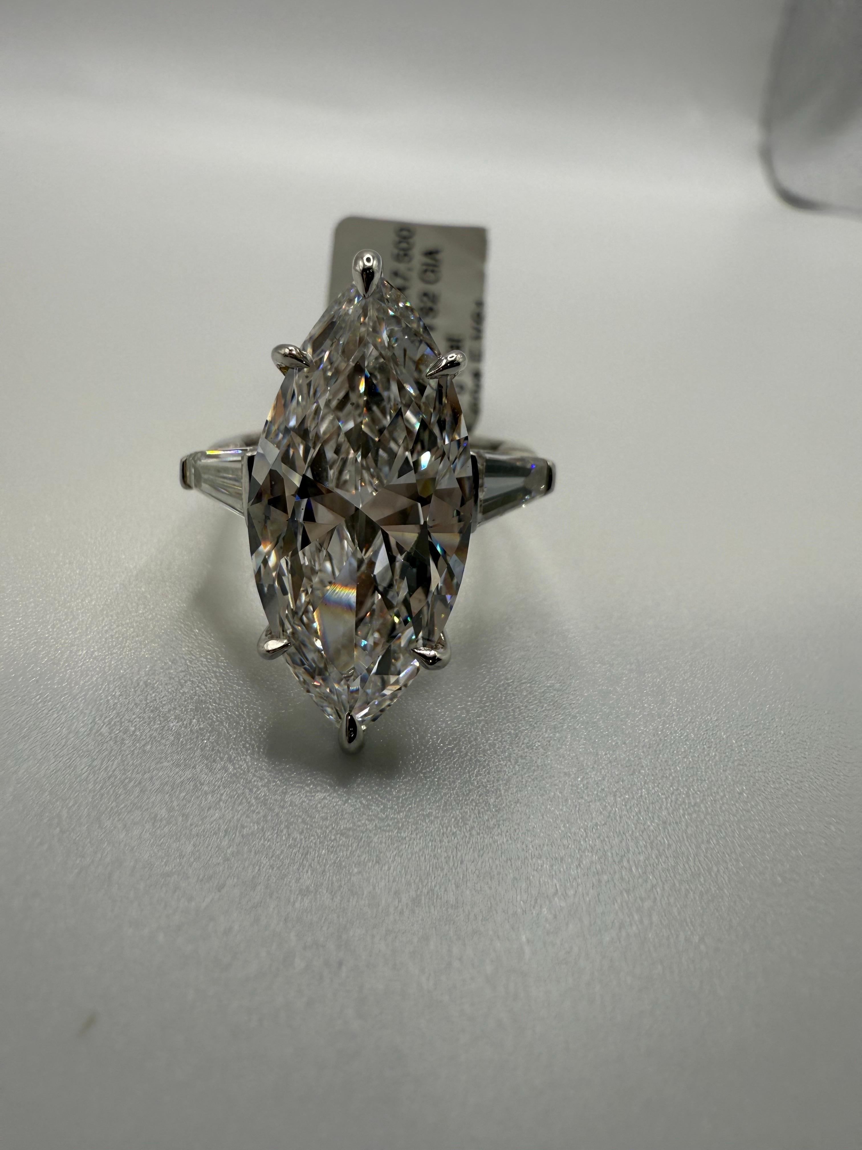 7,77ct GIA Marquise Diamantring 18KT Gold im Angebot 4