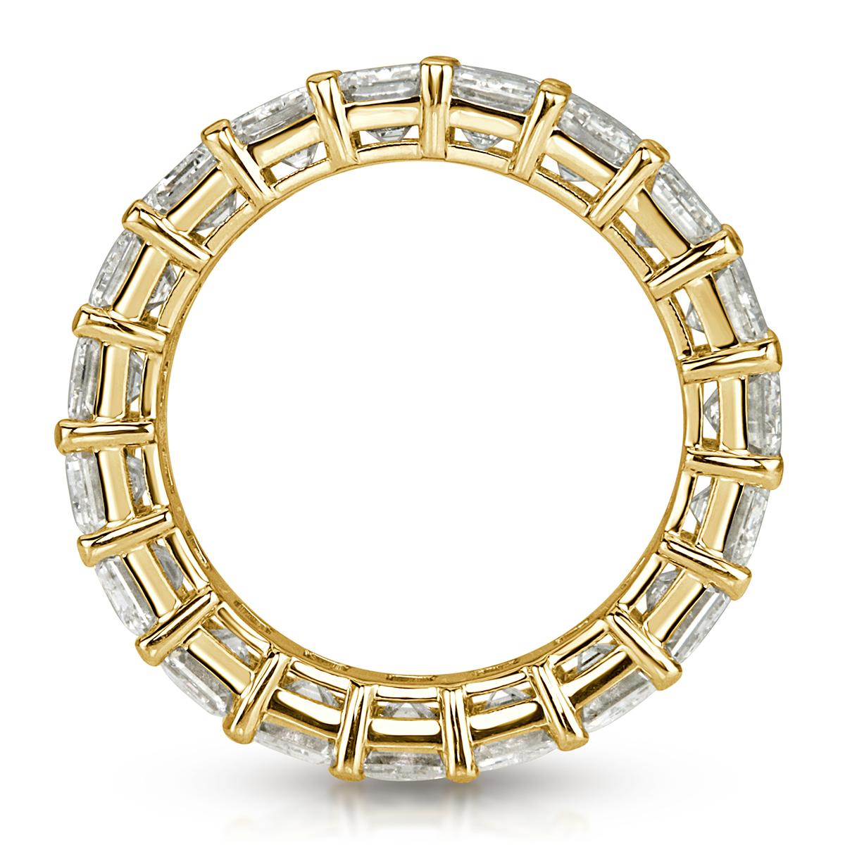 Mark Broumand 7,78 Karat Smaragdschliff Diamant Ewigkeitsring im Zustand „Neu“ im Angebot in Los Angeles, CA