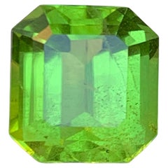 7.78 Carat Vivid Green Natural Peridot, Emerald Cut Loose Gemstone for Jewelry 7.78 Carat Vivid Green Natural Peridot, Emerald Cut Loose Gemstone for Jewelry