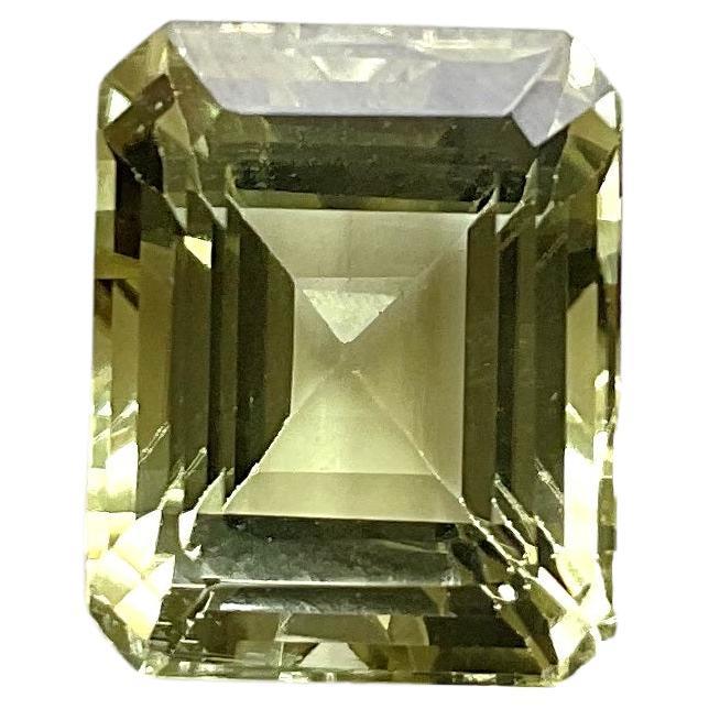 Pierre précieuse naturelle de 7,78 carats, tourmaline jaune octogonale taillée à facettes de qualité supérieure