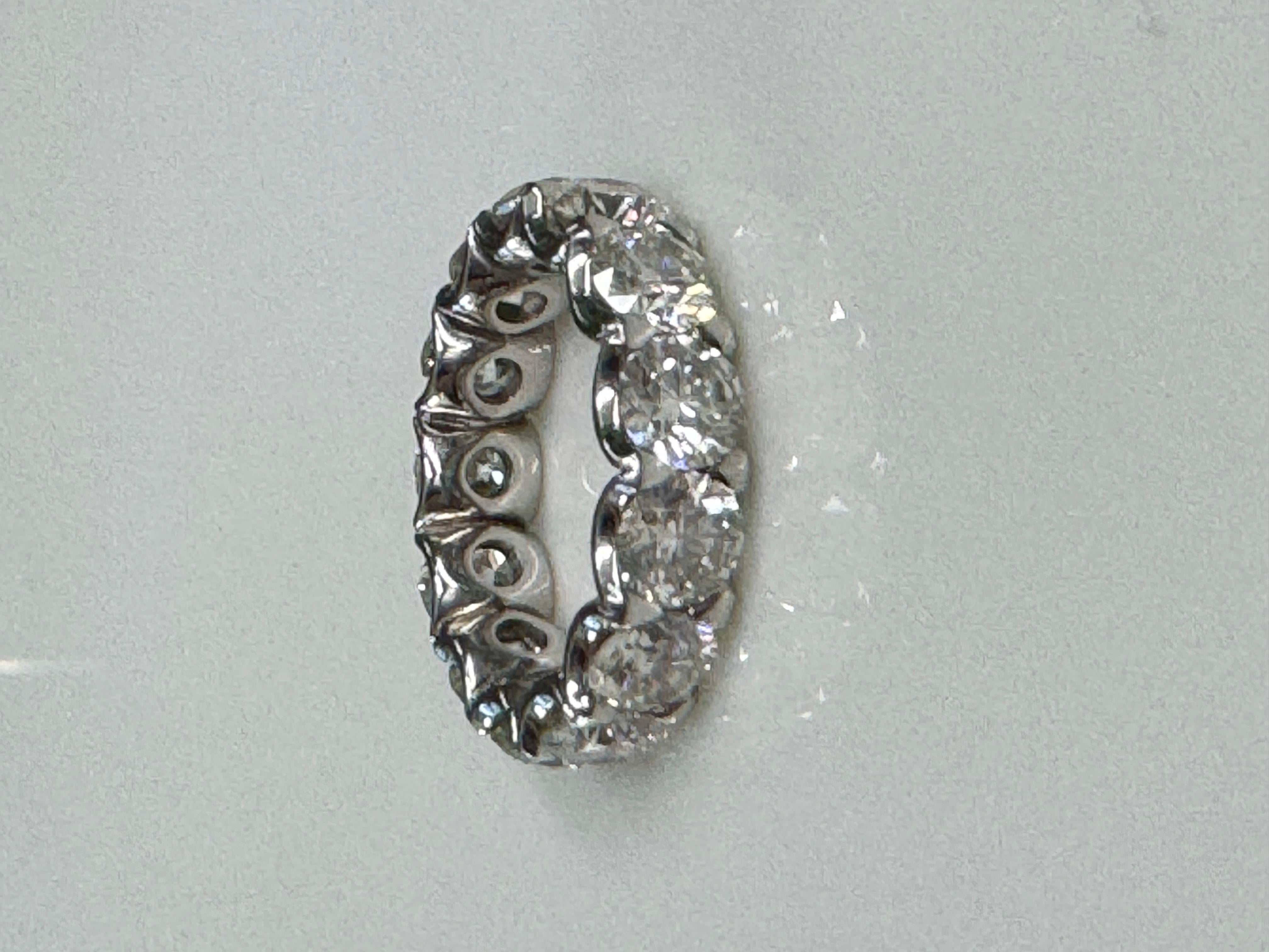 VERVE DIAMONDS specialized in high performance, ideal to super ideal cut diamonds. 7.79 ctw Diamond Platinum Eternity Band. The finishing and polishing on this ring is unbelievable; extreme detail with high Polish everywhere including under the