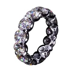 Eternity-Ring aus Platin mit 7,79 Karat Diamanten im ausgezeichneten Schliff - J IF-VS2 - alle GIA