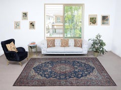 7.7x10.7 Ft Traditional Vintage Handmade Turkish Area Rug with Medallion Design
