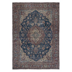 7.7x10.7 Ft Traditional Vintage Handmade Turkish Area Rug with Medallion Design