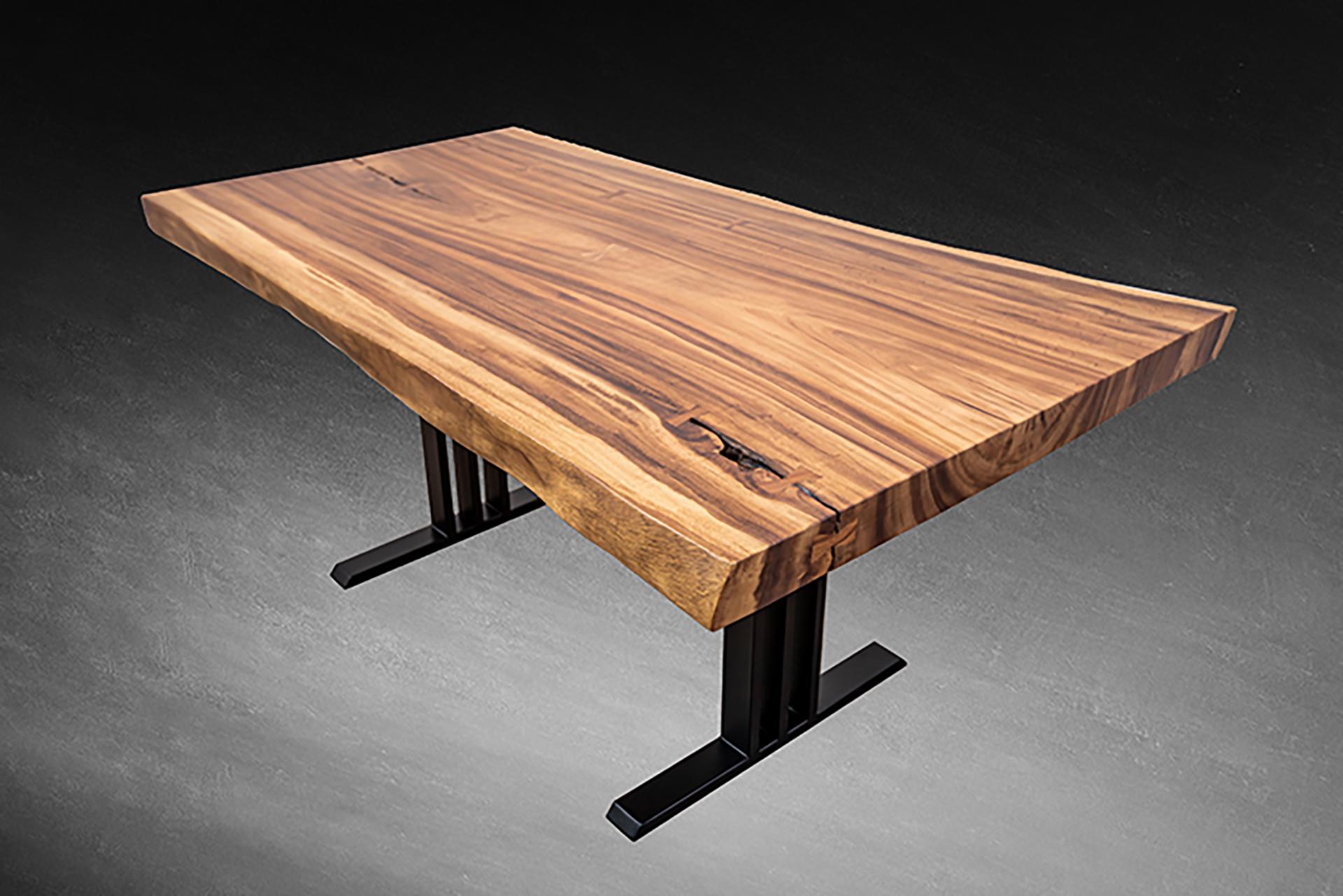 Discover the allure of our one-of-a-kind solid acacia dining/conference table, a true statement piece for your dining area. Handcrafted with care and attention to detail, this table showcases the natural beauty and uniqueness of solid acacia