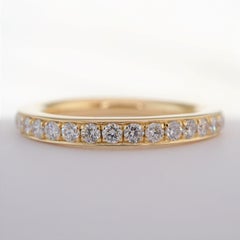 18 Karat Yellow Gold Pavé Diamond Eternity Wedding Band
