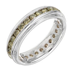 .78 Carat Colored Diamond Channel Set Eternity Band Ring