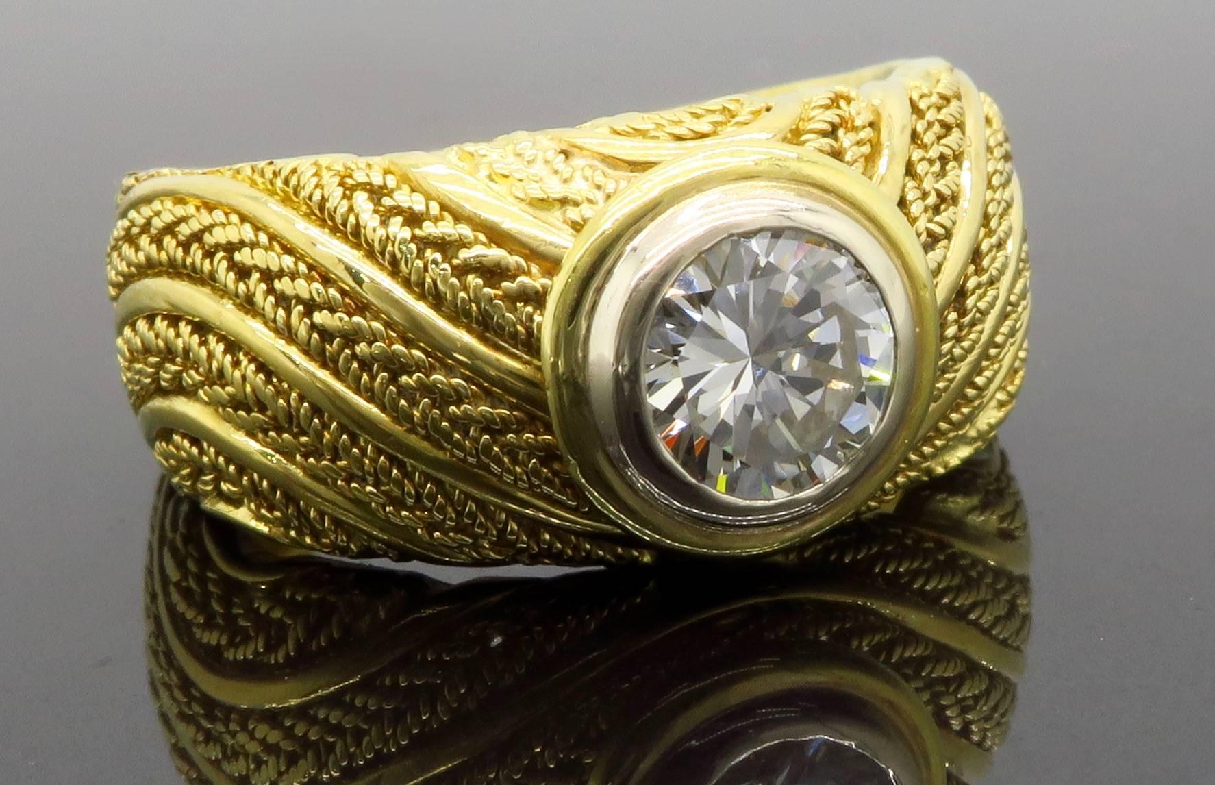 .78 Carat Diamond Gold Custom Ring  6