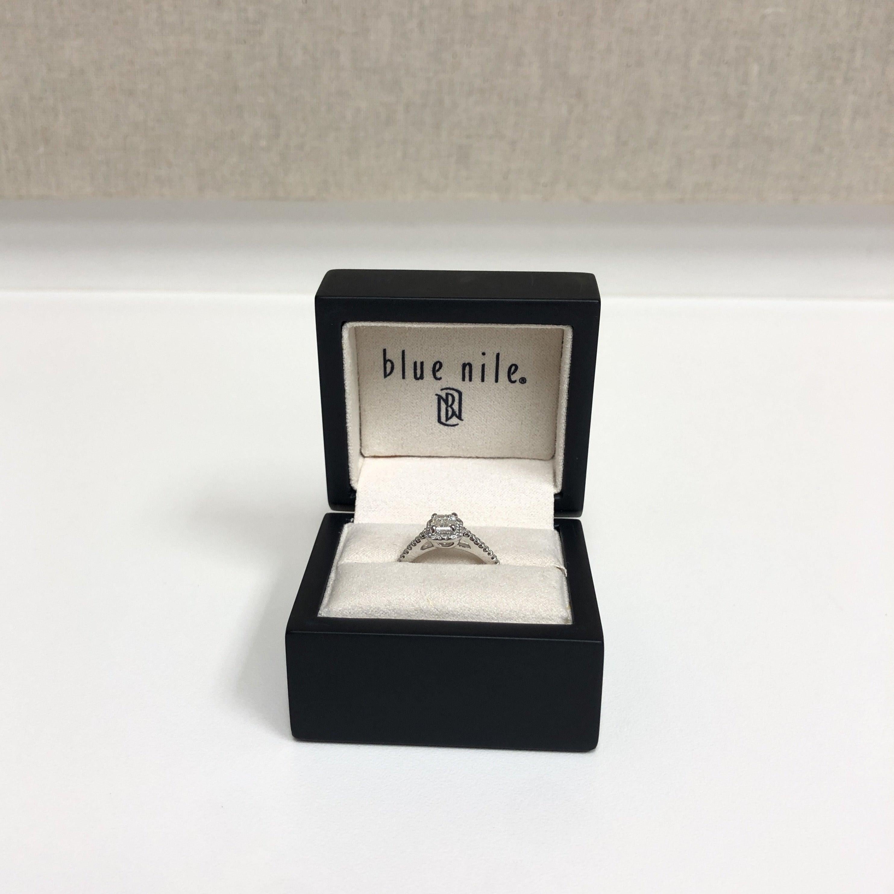 .78 Ct Emerald Cut Diamond Halo Engagement Ring G VVS2 GIA 14K White Gold 2