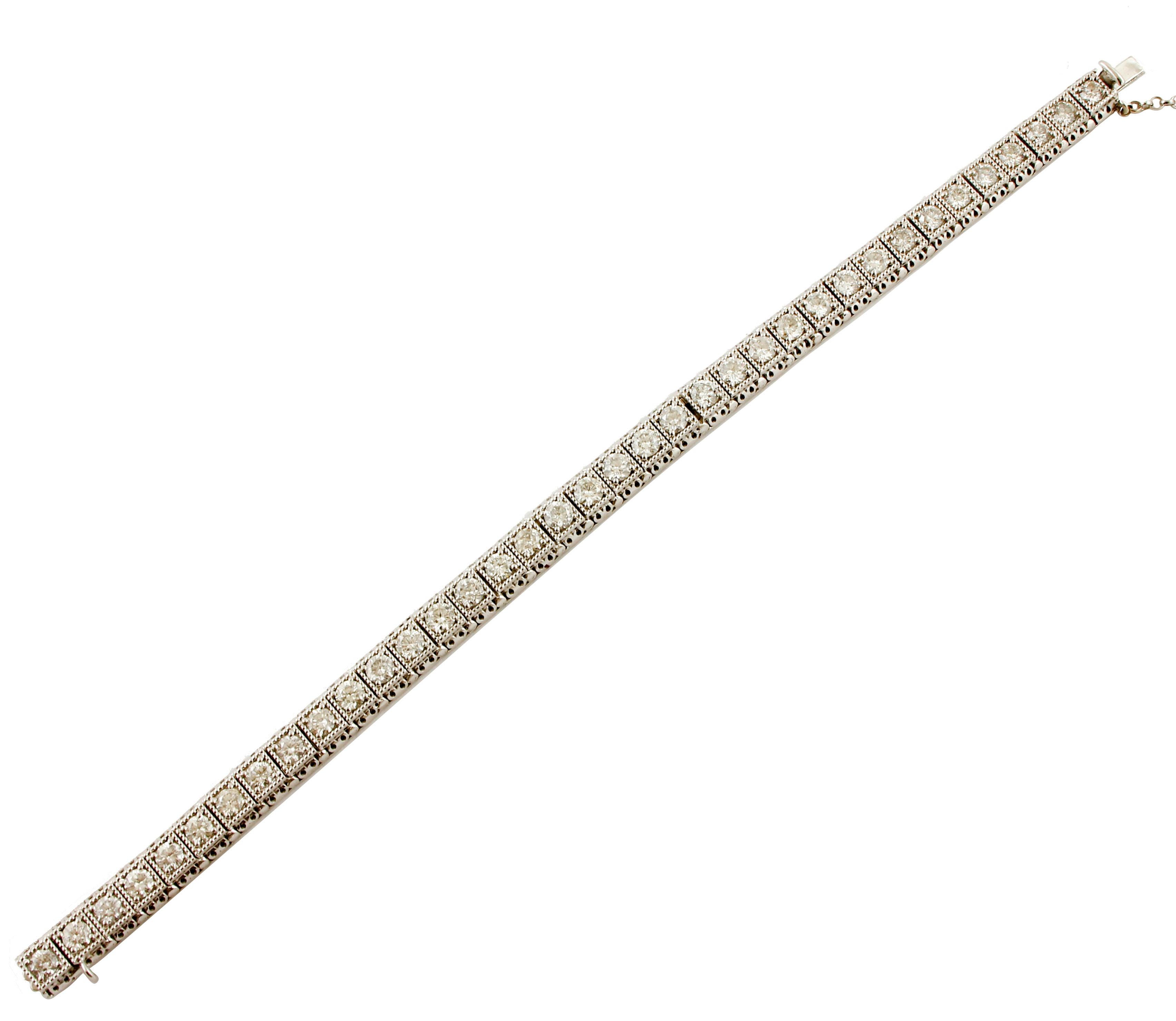 diamond tennis bracelet white gold