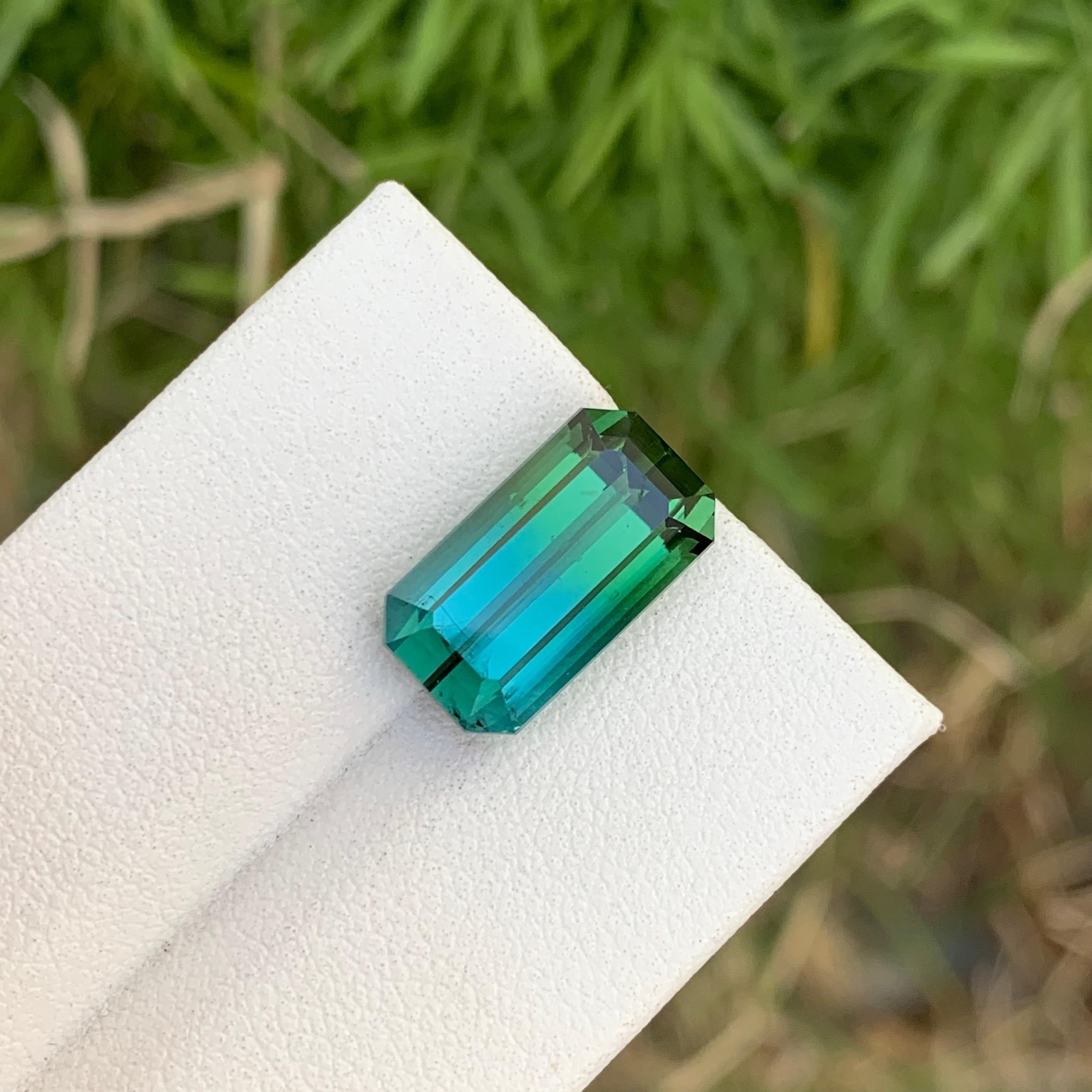 Loose Bi Colour Tourmaline

Weight: 7.80 Carats
Dimension: 14.1 x 7.8 x 7.5 Mm
Colour: Mint And Aqua Blue
Origin: Afghanistan
Certificate: On Demand
Treatment: Non

Tourmaline is a captivating gemstone known for its remarkable variety of colors,