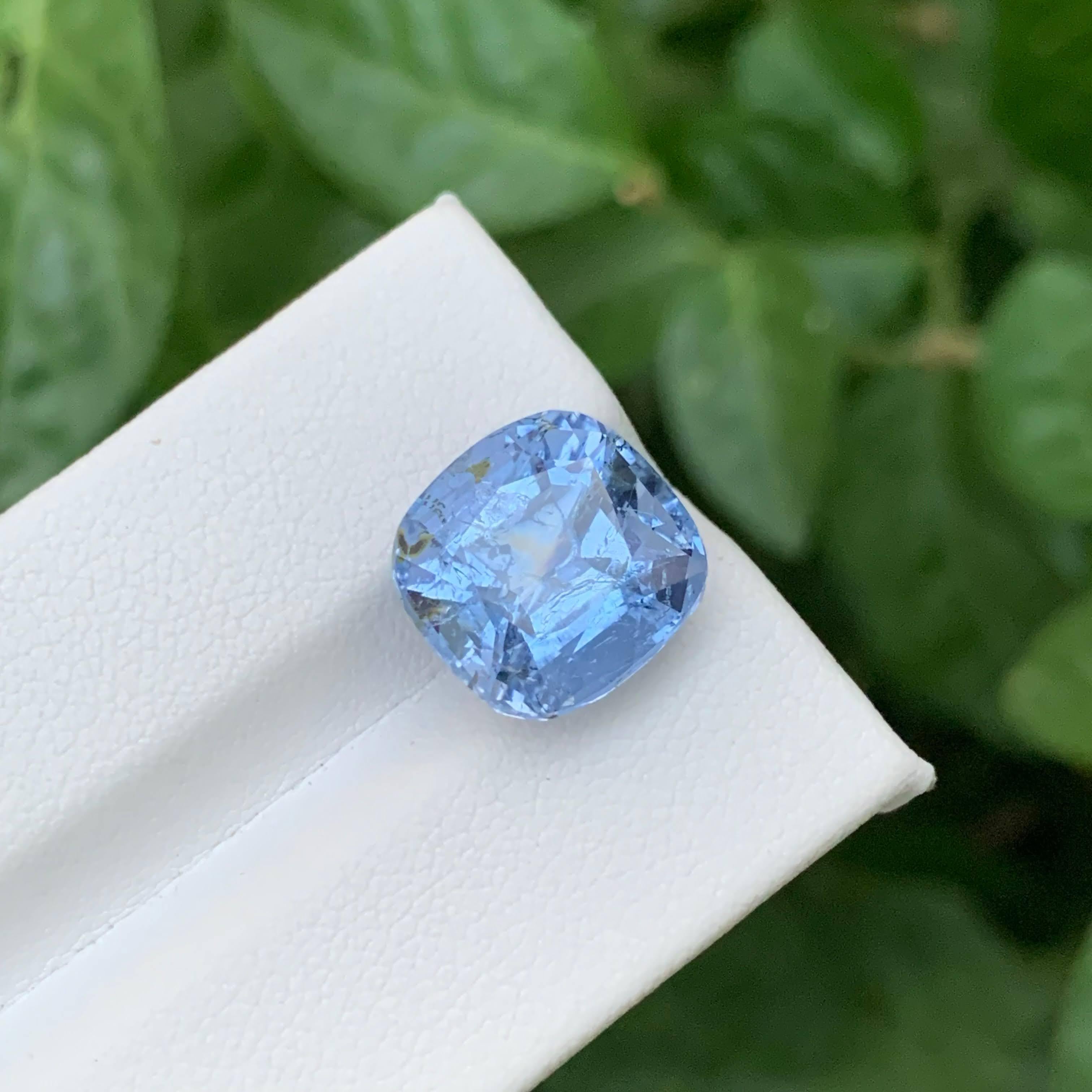 7,80 Karat Natürlicher Loser Blauer Goshenit Aquamarin Kissenschliff Pakistanischer Edelstein im Angebot 6