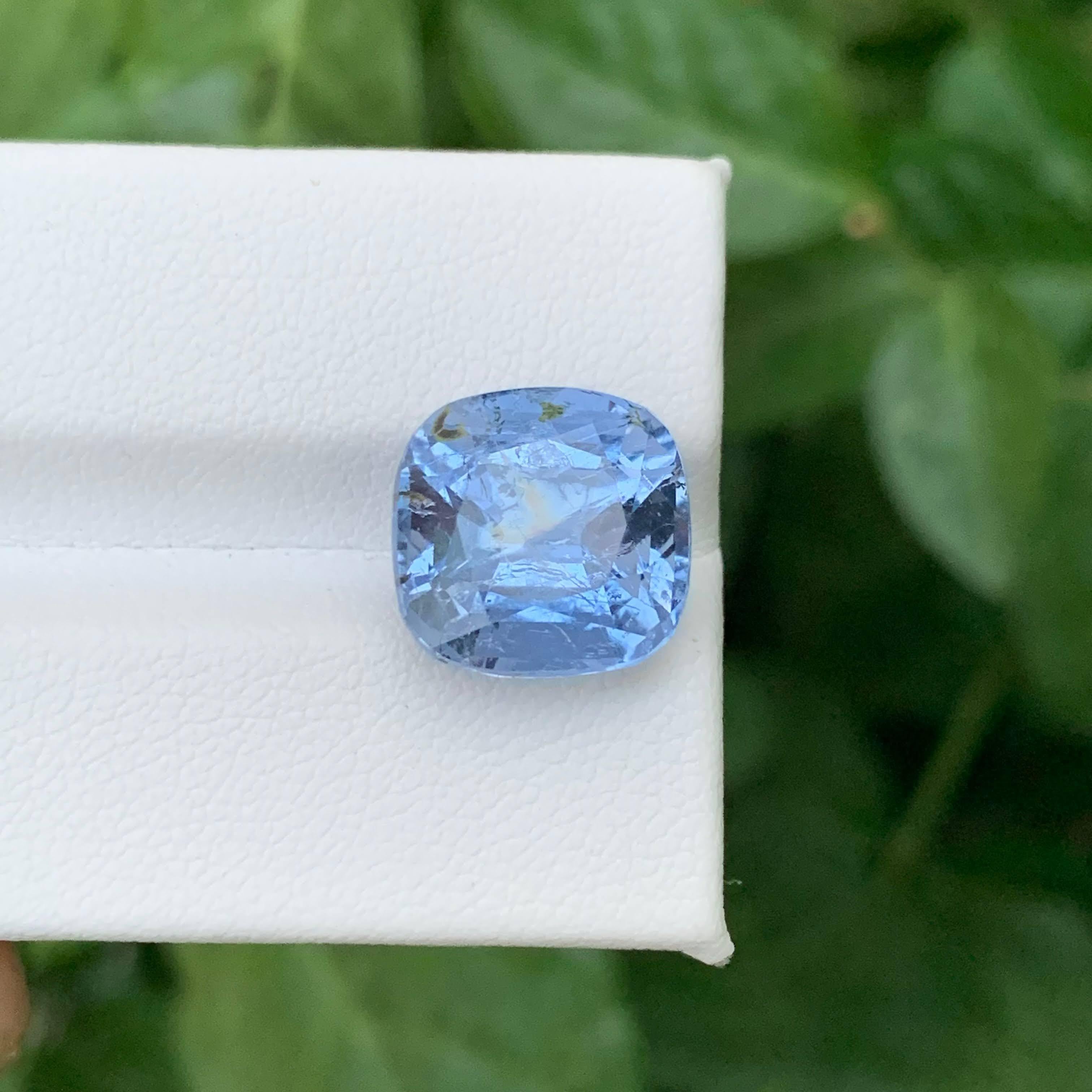 7,80 Karat Natürlicher Loser Blauer Goshenit Aquamarin Kissenschliff Pakistanischer Edelstein im Zustand „Neu“ im Angebot in Bangkok, TH