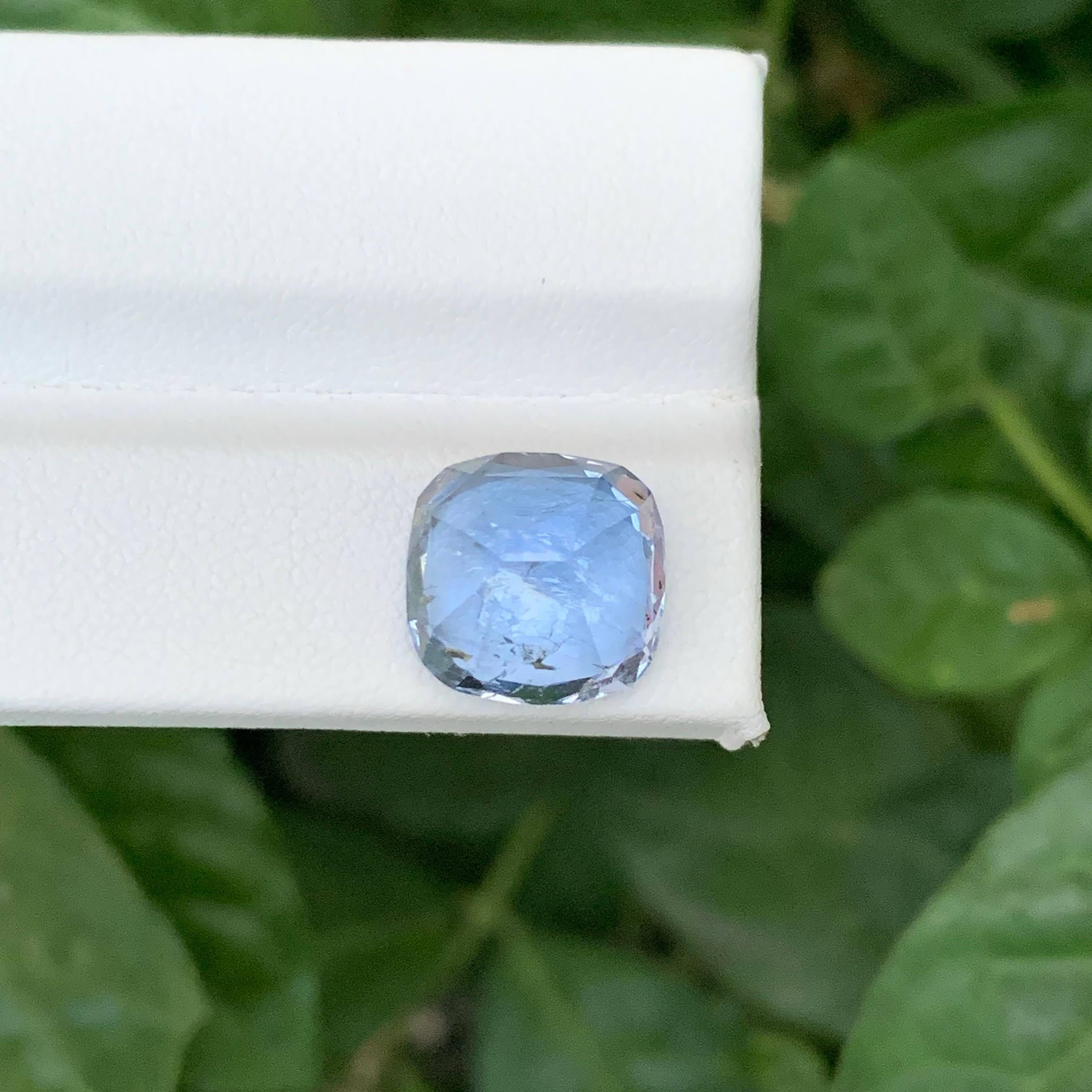 7,80 Karat Natürlicher Loser Blauer Goshenit Aquamarin Kissenschliff Pakistanischer Edelstein im Angebot 1