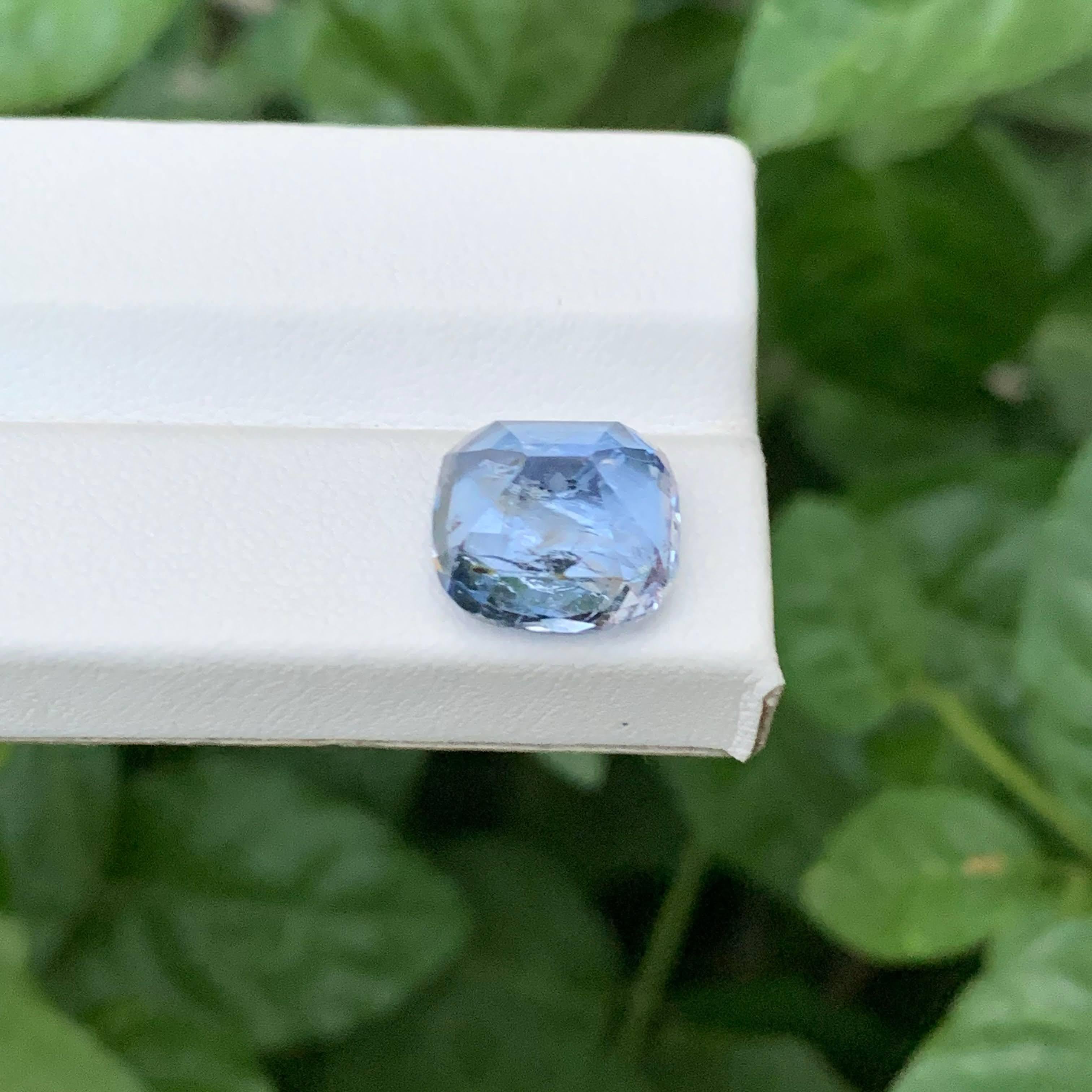 7,80 Karat Natürlicher Loser Blauer Goshenit Aquamarin Kissenschliff Pakistanischer Edelstein im Angebot 2