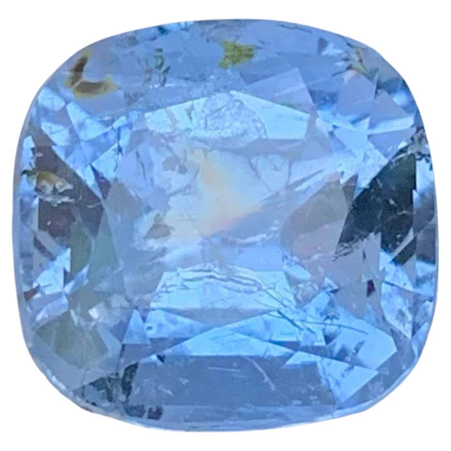 7.80 Carat Natural Loose Blue Goshenite Aquamarine Cushion Cut Pakistani Gem