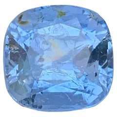 7.80 Carat Natural Loose Blue Goshenite Aquamarine Cushion Cut Pakistani Gem
