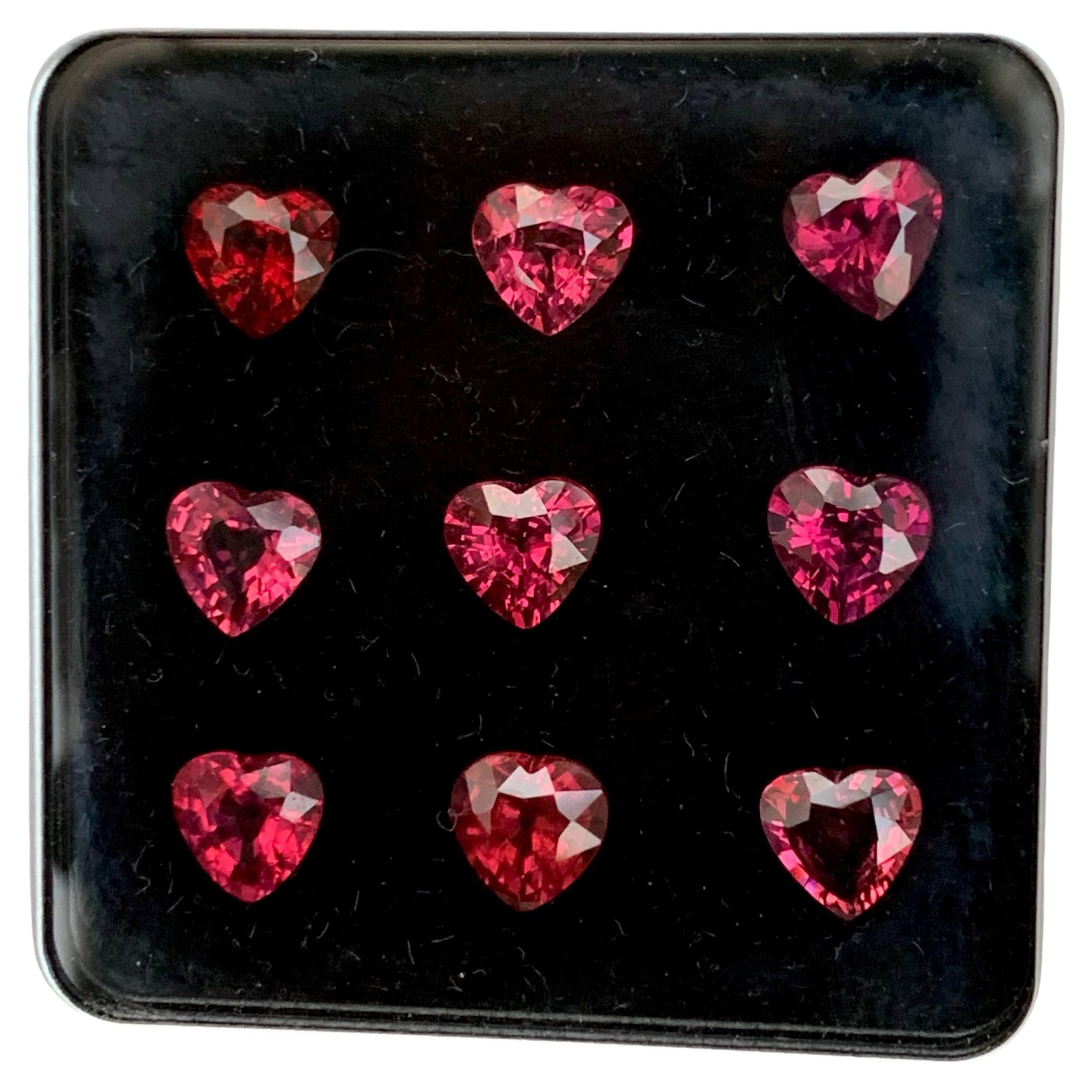 7,80 Carati Nature sfuso a forma di cuore Granato Rosso Lotto Gemma del Madagascar