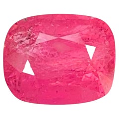 7.80 Carat Natural Loose Hot Pink Tourmaline Stone Cushion Cut Afghan Gemstone