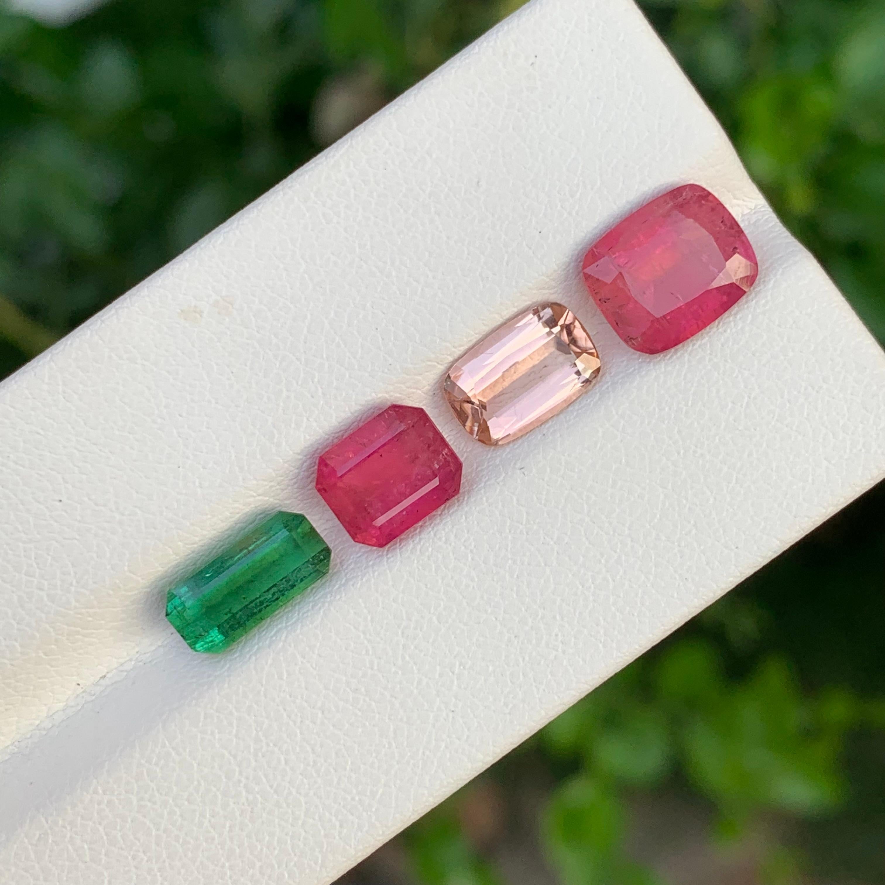 Tourmaline naturelle multicolore non sertie de 7,80 carats, de forme mixte pour bijoux Neuf - En vente à Peshawar, PK