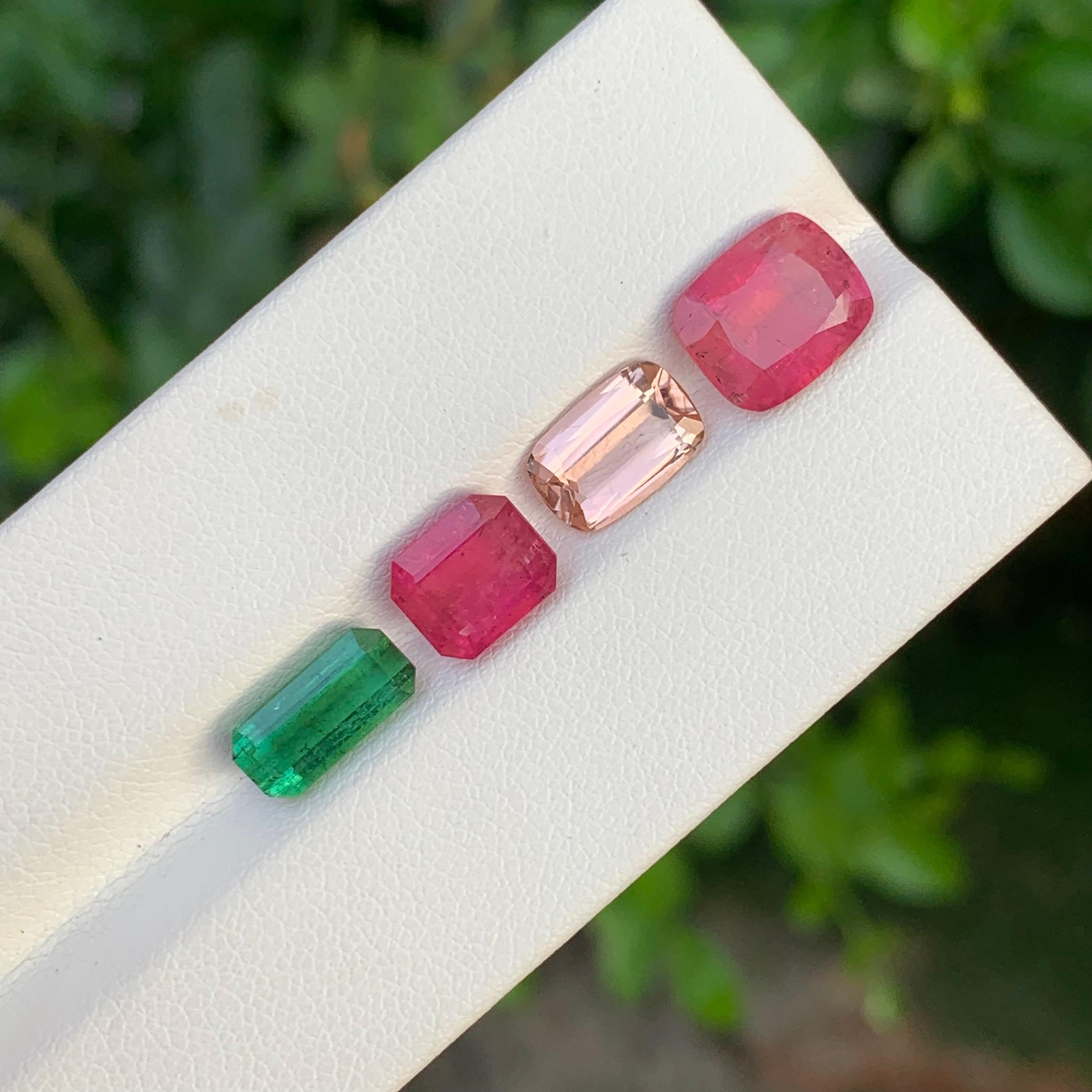 Tourmaline naturelle multicolore non sertie de 7,80 carats, de forme mixte pour bijoux Unisexe en vente