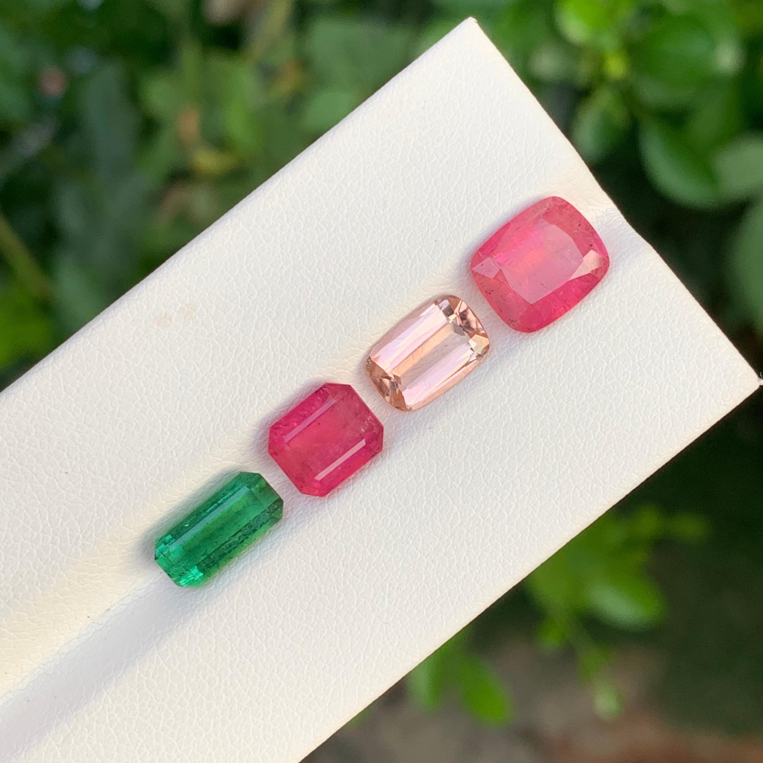 Tourmaline naturelle multicolore non sertie de 7,80 carats, de forme mixte pour bijoux en vente 1