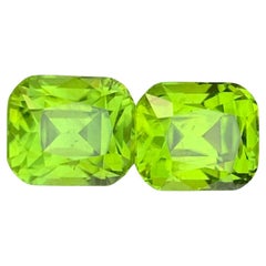 7.80 Carat Natural Loose Peridot Pair For Jewellery Making