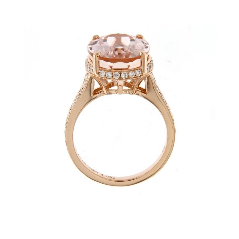 18K Rose Gold Morganit Ring
Dieser Ring ist eine romantische Verschmelzung von Eleganz und Charme. Er besticht durch einen natürlichen Morganit, der in warmes 18 Karat Roségold gefasst ist. Die zarten Rosatöne des Morganits ergänzen den rosigen