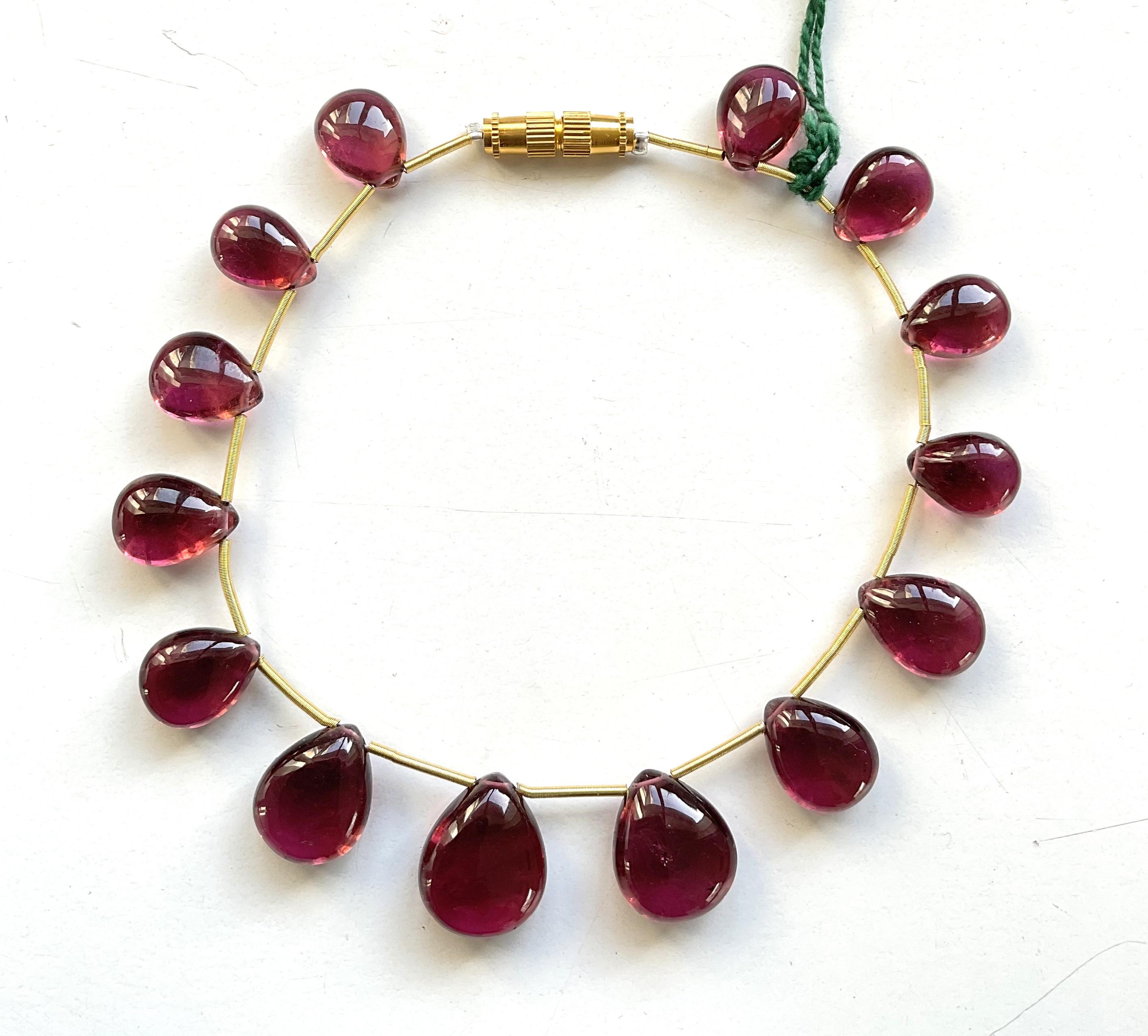 78.00 Carats Rubellite Tourmaline 14 Piece Layout Drops Top Quality Natural Gem

Pierre précieuse - Tourmaline rubellite
Poids - 78.00 Ct
Taille - 7x10 à 16x12 MM
Pièces - 14

