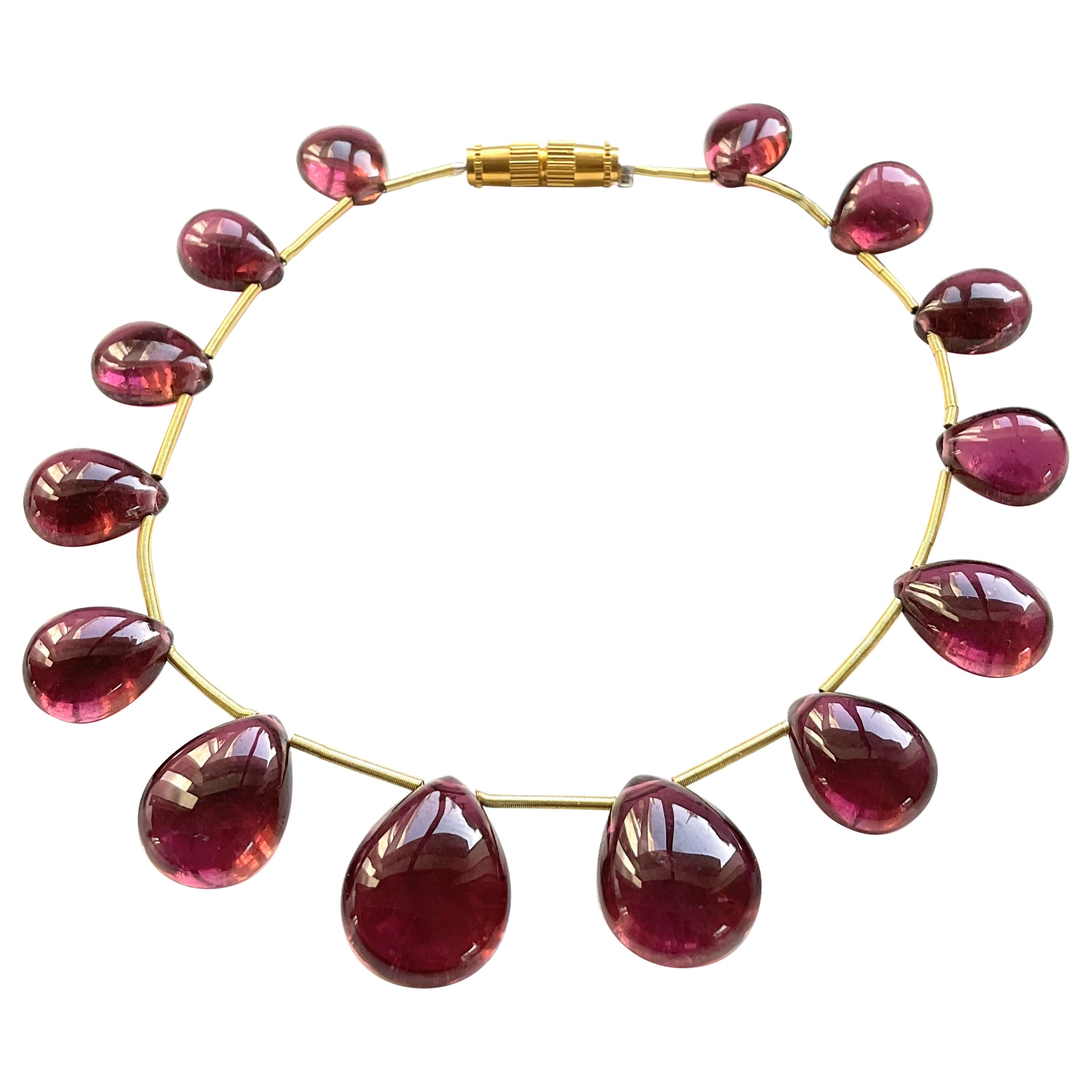 78.00 Carats Rubellite Tourmaline 14 Pieces Layout Drops Top Quality Natural Gem en vente