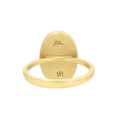7.82 Carat Ombre Aqua Tourmaline Oval Yellow Gold Solitaire Ring, Lola Brooks