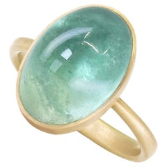 7,82 ct Ombre Aqua Turmalin Oval Gelbgold Solitär Ring, Lola Brooks