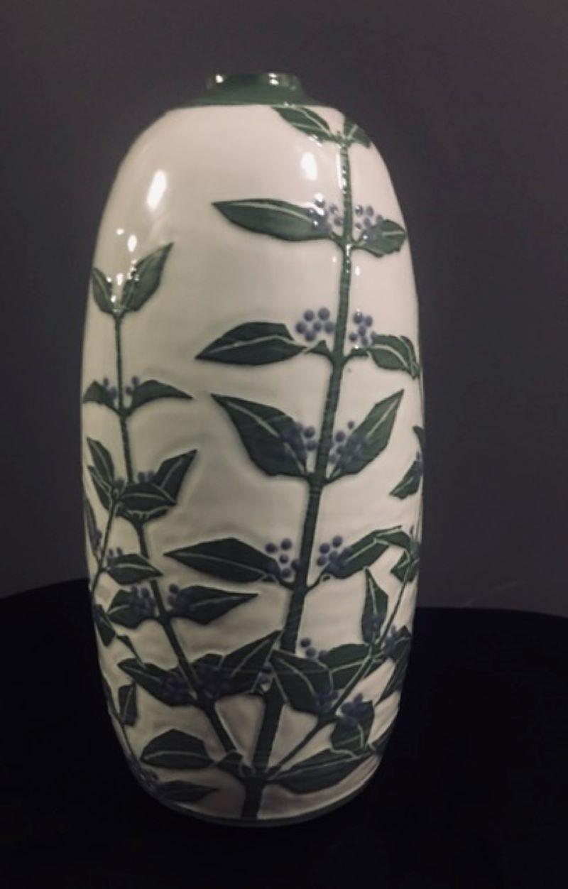 Japonisme 782 Japanese Seto-Ware Flower Vase  For Sale